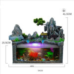 Fontaine intégrée pour aquarium, ambiance apaisante
