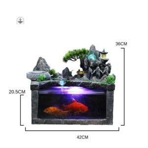 Design moderne d'aquarium avec système de fontaine