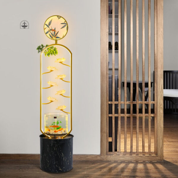Aquarium décoratif avec système de pompe