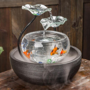 Aquarium boule fontaine décoratif pour poissons