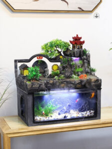 Fontaine aquarium avec circulation d'eau apaisante
