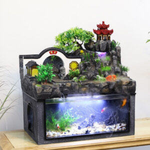 Fontaine aquarium avec circulation d'eau apaisante
