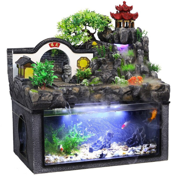 Design moderne d'aquarium fontaine pour intérieur élégant