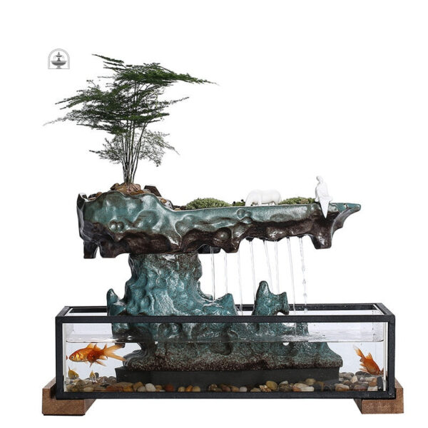 Aquarium Fontaine à Eau décoratif pour intérieur