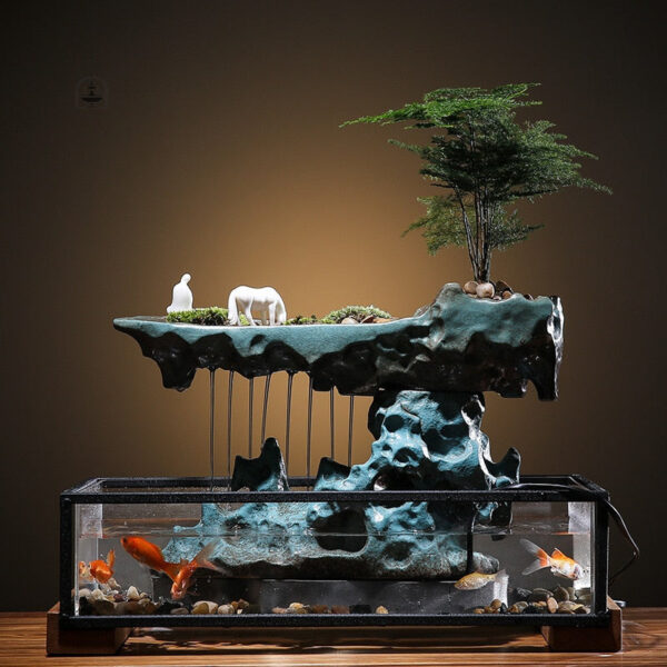 Fontaine à eau pour aquarium, design apaisant