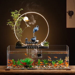 Aquarium fontaine d'eau décoratif pour intérieur