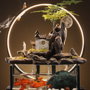 Aquarium fontaine intérieur décoratif pour espaces de vie