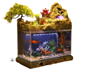Élément décoratif pour aquarium, style moderne