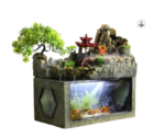 Fontaine intérieure pour poissons, esthétique harmonieuse