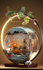 Aquarium fontaine, ambiance relaxante avec circulation d'eau