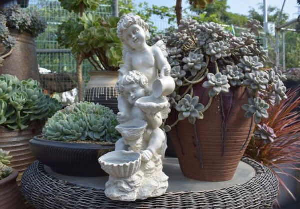 Baignoire à oiseaux pour jardin, accessoire décoratif