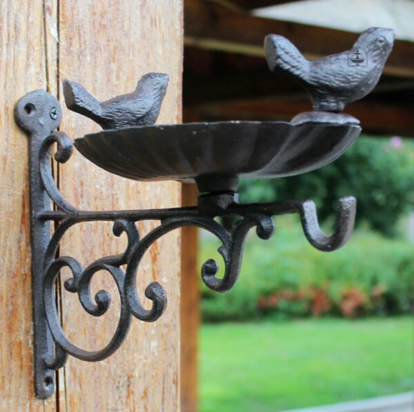 Baignoire à oiseaux en fonte, idéale pour l'aménagement paysager