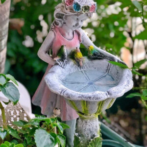 Fontaine pour oiseaux avec fonction de bain solaire