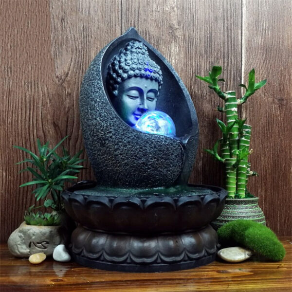 Fontaine d'eau Bouddha pour ambiance relaxante