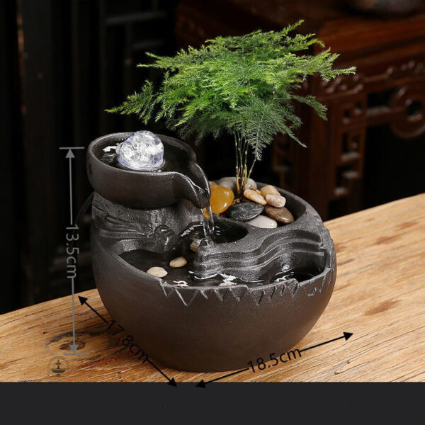 Fontaine Zen en design élégant avec boule de cristal