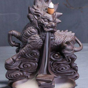 Brûle encens dragon, fontaine à encens décorative