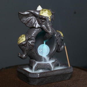 Fontaine à encens éléphant, diffuseur d'arômes relaxants