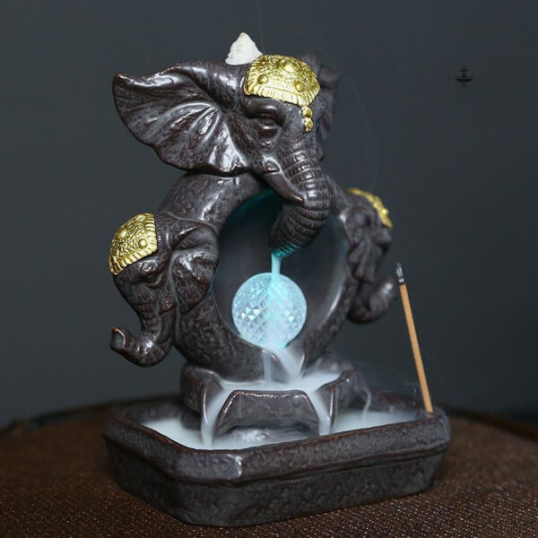 Fontaine à encens éléphant, diffuseur d'arômes relaxants