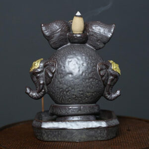 Brûleur d'encens en forme d'éléphant, décoration zen