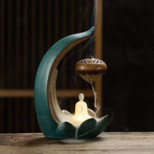 Brûle encens lotus, fontaine à encens élégante et apaisante