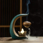 Fontaine à encens en forme de lotus, diffuseur de parfum