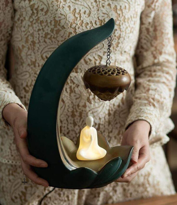 Brûle encens lotus, accessoire pour méditation et relaxation