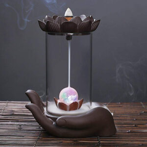Brûleur d'encens fleur de lotus élégant et apaisant
