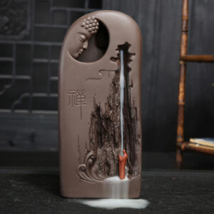 Brûleur d'encens Bouddha décoratif en fontaine à encens