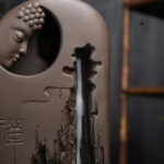 Brûleur d'encens en forme de Bouddha, design élégant