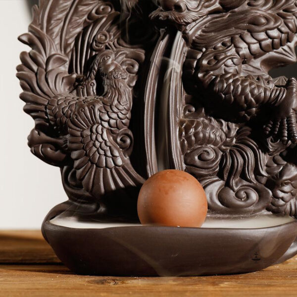 Décoration spirituelle : brûleur d'encens dragon design unique