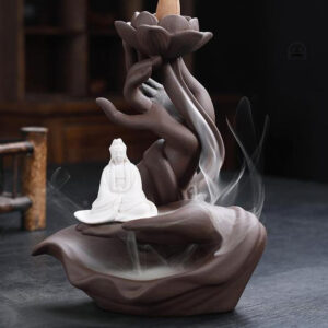 Brûleur d'encens lotus élégant pour ambiance zen