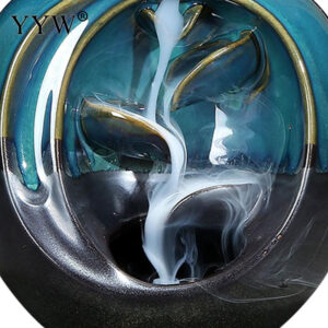 Brûleur d'encens en forme de fontaine pour un effet zen