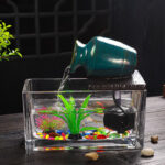 Jarre fontaine décorative pour aquarium