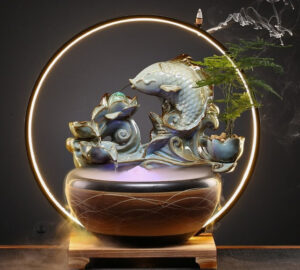 Fontaine japonaise décorative en style zen