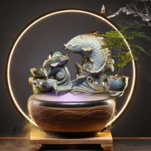 Fontaine japonaise décorative en style zen