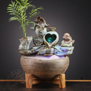 Fontaine japonaise décorative en style traditionnel