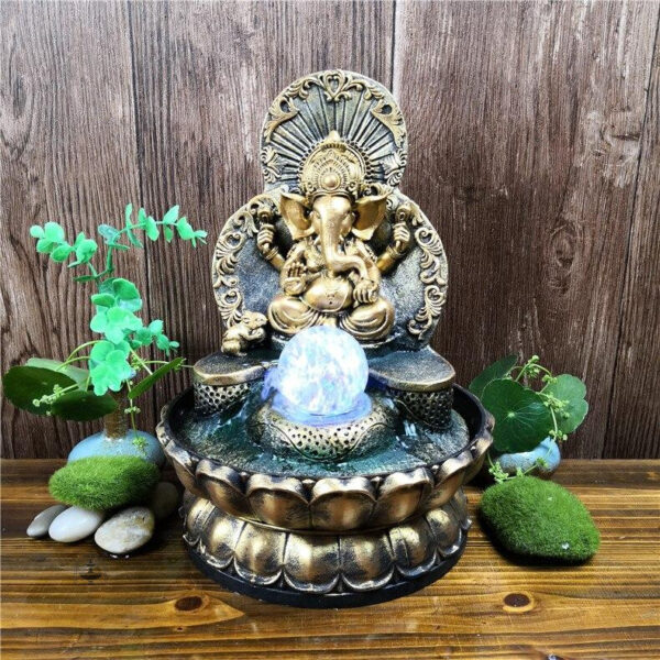 Dieu éléphant fontaine zen pour décoration intérieure