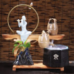 Fontaine à encens avec cônes parfumés pour méditation