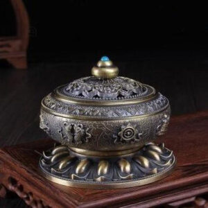 Accessoire en bronze terni pour diffusion d'encens