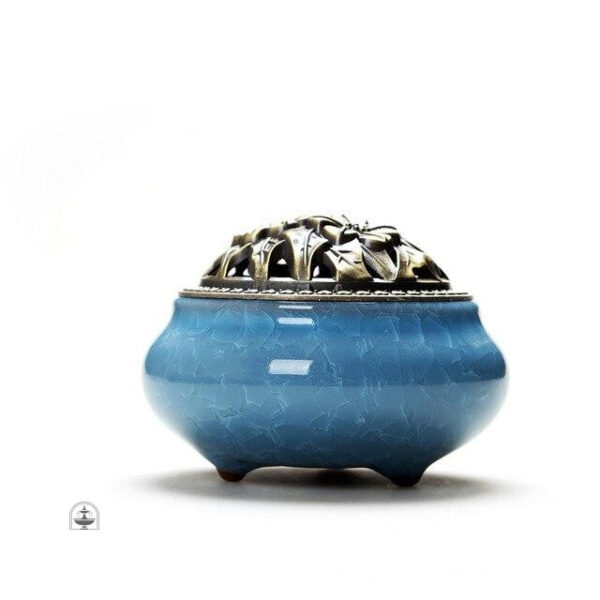 Fontaine à encens en céramique avec motifs colorés attrayants