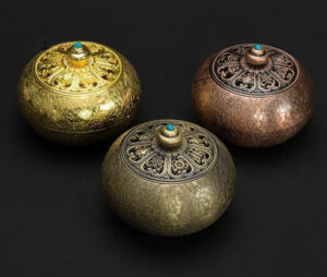 Fontaine à encens en bronze, design traditionnel chinois