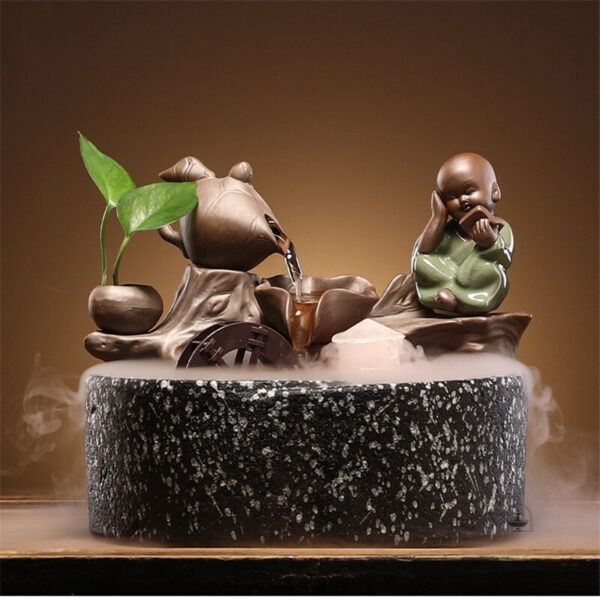 Fontaine zen avec effet brume, idéal pour le bien-être