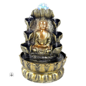Fontaine Bouddha décorative en pierre pour apaiser l'esprit
