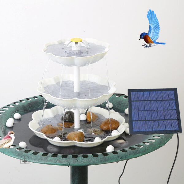 Fontaine de jardin solaire design moderne