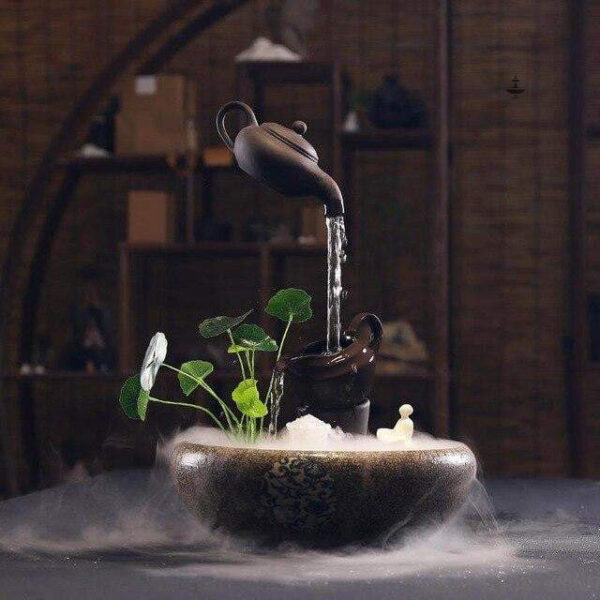 Accessoire zen avec circulation d'eau douce et relaxante