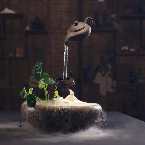 Détente instantanée avec cette fontaine à eau décorative