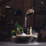 Fontaine zen élégante pour un espace calme et harmonieux