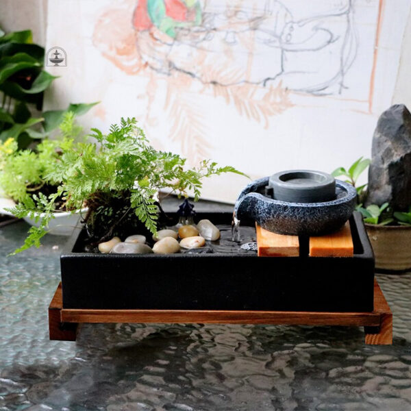 Élément de décoration zen avec effet d'eau relaxant