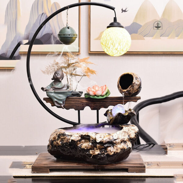Fontaine à eau japonaise élégante pour jardin