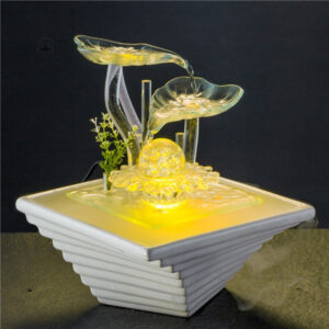 Décoration intérieure : fontaine à eau lumineuse stylée